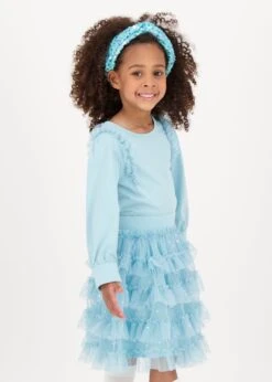 Yara Sparkle Skirt Porcelain Blue -Angels Face Negozio Yara Skirt PorcelainBlue Lifestyle 1